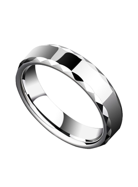 飒雅钨金男士戒指食指单身戒韩版潮简约不掉色网红时尚女指环尾戒