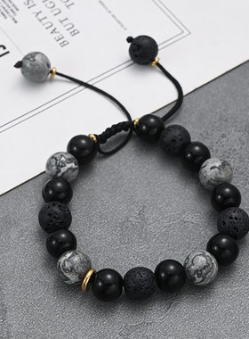 串珠手链男生小众设计高级感复古个性珠子手串送男友生日礼物新款