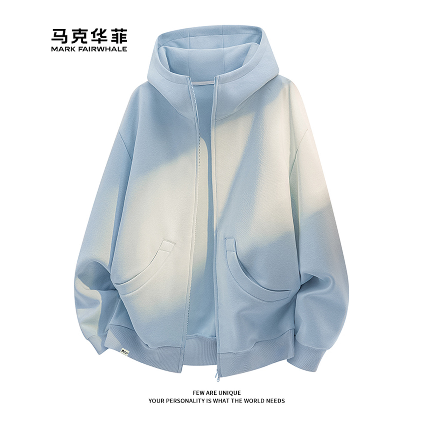 Mark Fairwhale/马克华菲卫衣宽松拉链连帽外套开衫重磅衣服春秋