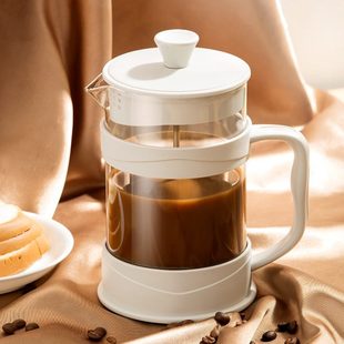 滤压壶玻璃冲茶器手压过滤杯冲泡冷萃壶手冲咖啡壶 法压壶家用法式
