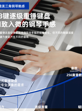 Wiyas威雅斯EP109立式电钢琴88键重锤家用儿童演奏数码智能琴