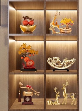 轻奢高档酒柜摆件装饰品2025新款家居电视机柜桌面摆放艺术工艺品