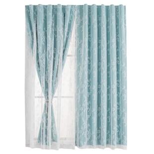 100%不透光窗帘全遮光卧室隔热免打孔魔术贴粘贴式2024年新款遮阳