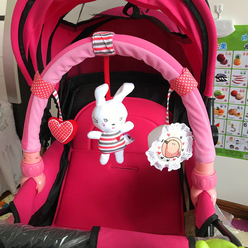 sozzy婴儿推车车夹床挂床铃新生儿音乐车挂宝宝安全座椅玩具0-1岁