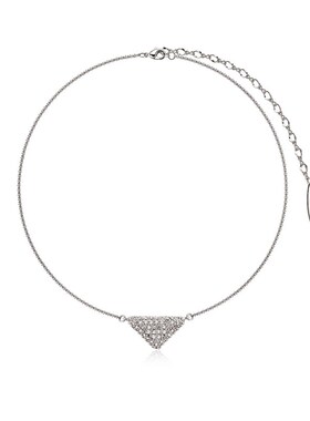 满钻三角锆石项链女高级感轻奢小众新款锁骨链简约精致百搭颈饰品