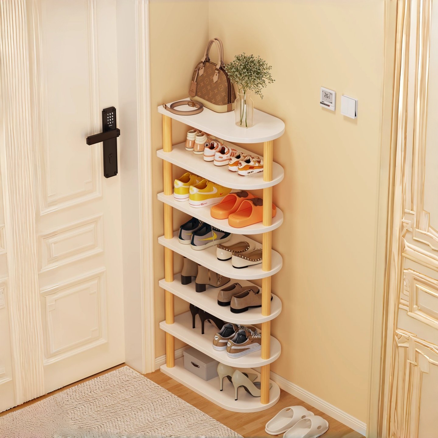 鞋架子多层家用门口2025新款室内省空间出租屋用分层隔板简易鞋柜,住宅家具,鞋架,淘宝优惠券,粉丝福利购,淘宝优惠卷