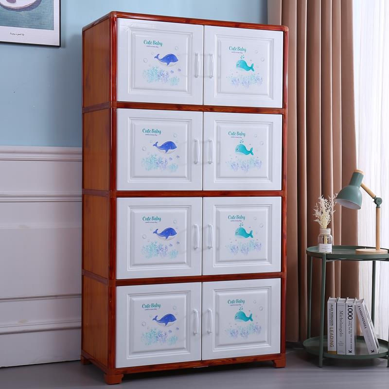 放棉被的衣柜简易双开门85面宽铝合金家用卧室大储物柜儿童收纳柜