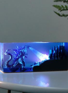 哥斯拉摆件装饰品家居客厅办公室桌面装饰品创意礼物