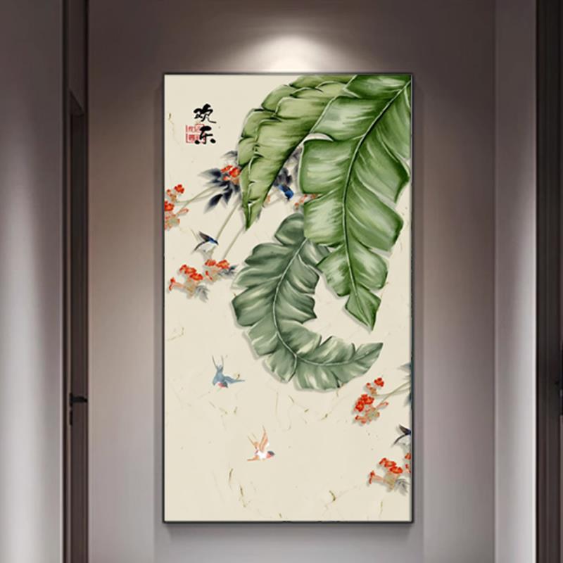 家大业大玄关装饰画新款高端走廊过道挂画中式入户正对门客厅壁画