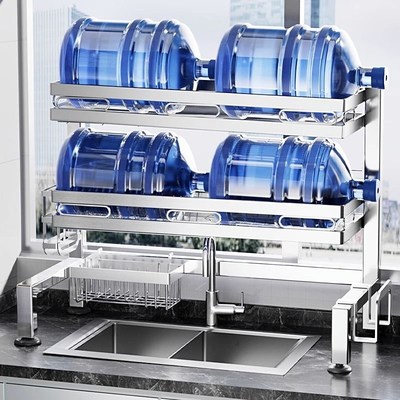 不锈钢厨房水槽置物架多功能洗碗架水池放碗碟盘刀收纳沥水碗架子
