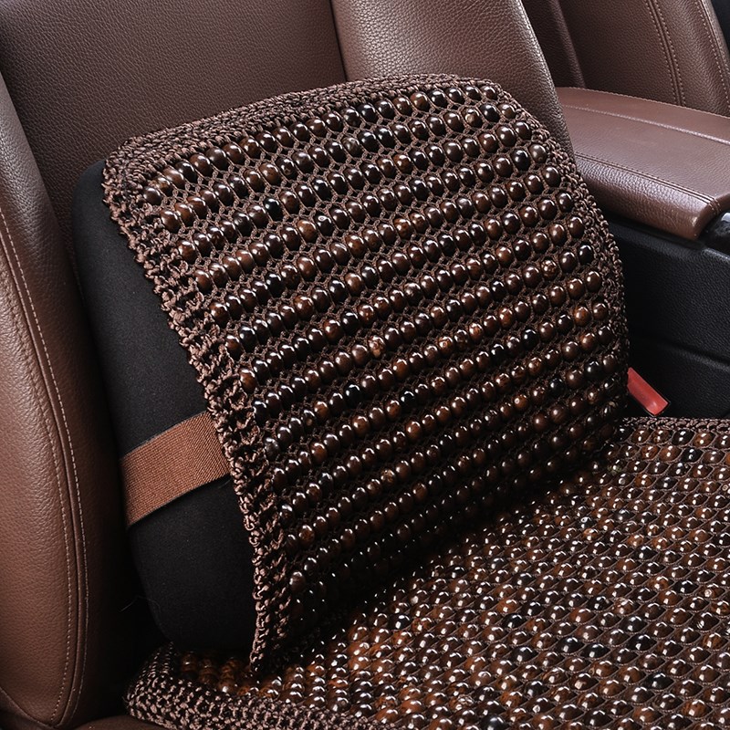 菩提子夏季汽车坐垫抱枕式腰靠单个护腰枕夏天木珠家用凉席凉垫