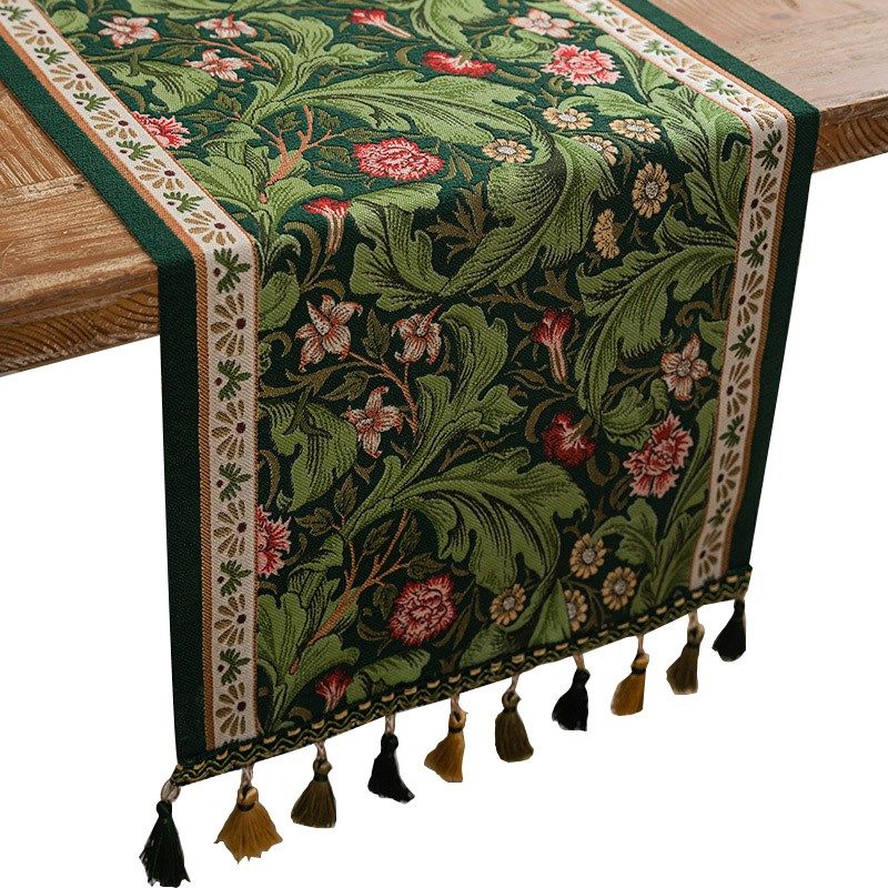美式复古桌旗欧式高端奢华餐桌布长条轻奢茶几盖布电视柜高级斗柜,居家布艺,桌旗,淘宝优惠券,粉丝福利购,淘宝优惠卷