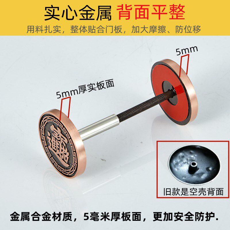 实心堵孔神器堵门孔堵猫眼利器防盗门堵头智能锁双螺丝补孔遮孔器