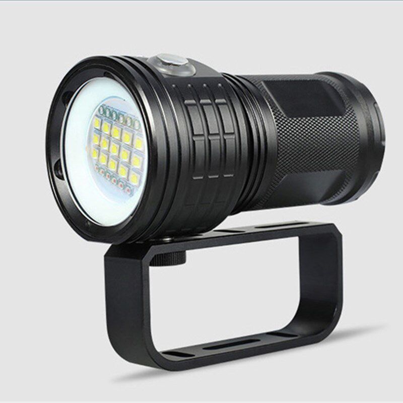 潜水强光手电筒水下专用摄影补光灯可充电夜潜防水超亮5000探照灯