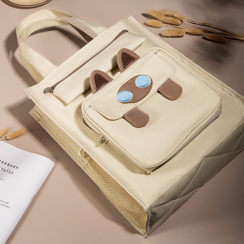 弘典补习袋大容量学生手提袋小学生补课袋儿童笔袋帆布包美术袋手