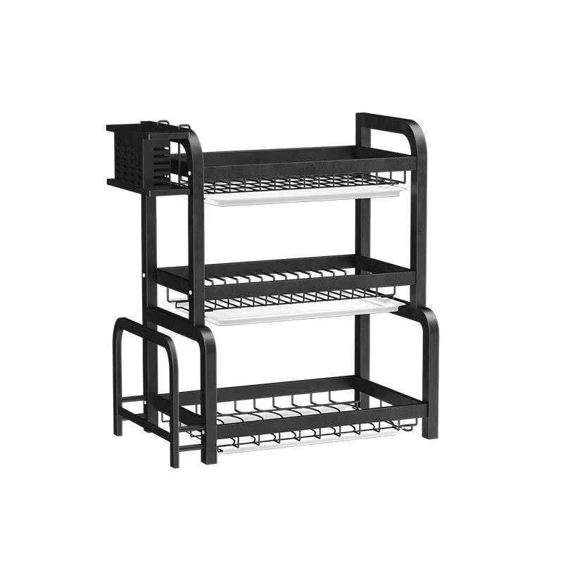 厨房置物架碗架碗碟碗盘收纳架沥水架家用不锈钢放碗筷收纳盒碗柜