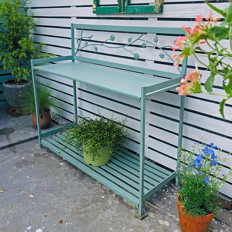 花园铁艺操作台多层复古花架户外庭院置物架绿植园艺工具台工作台,鲜花速递/花卉仿真/绿植园艺,花架,淘宝优惠券,粉丝福利购,淘宝优惠卷