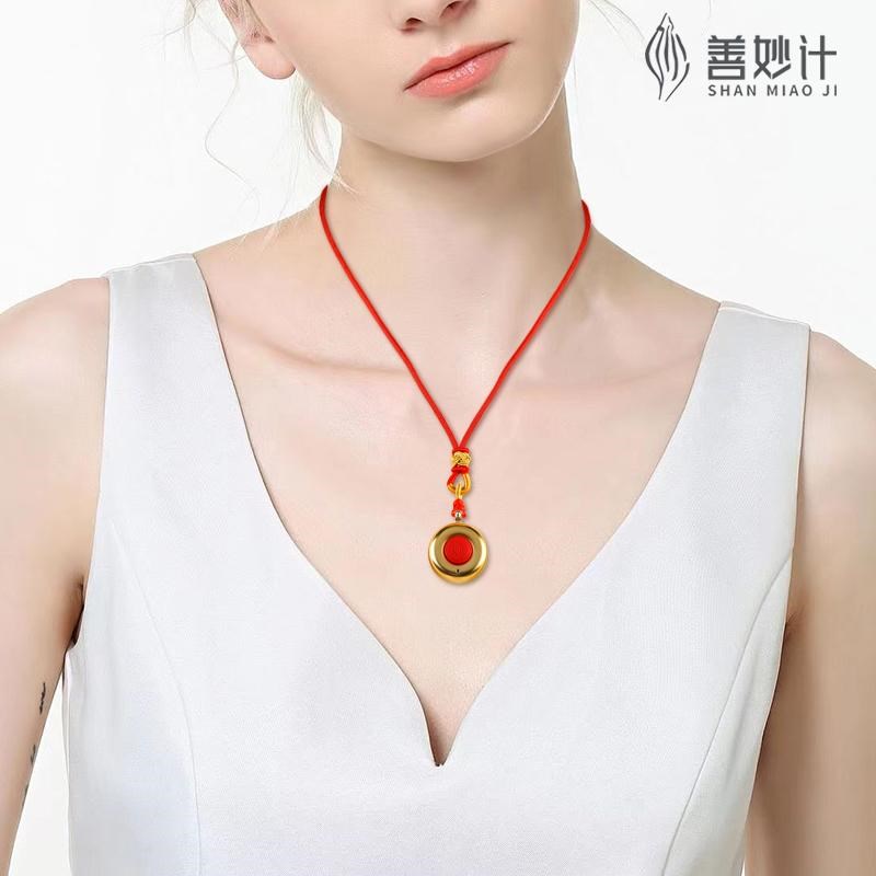 新款善妙计卡子计数器手按夜光充电OLED数显屏鎏金戒指记数器吊坠