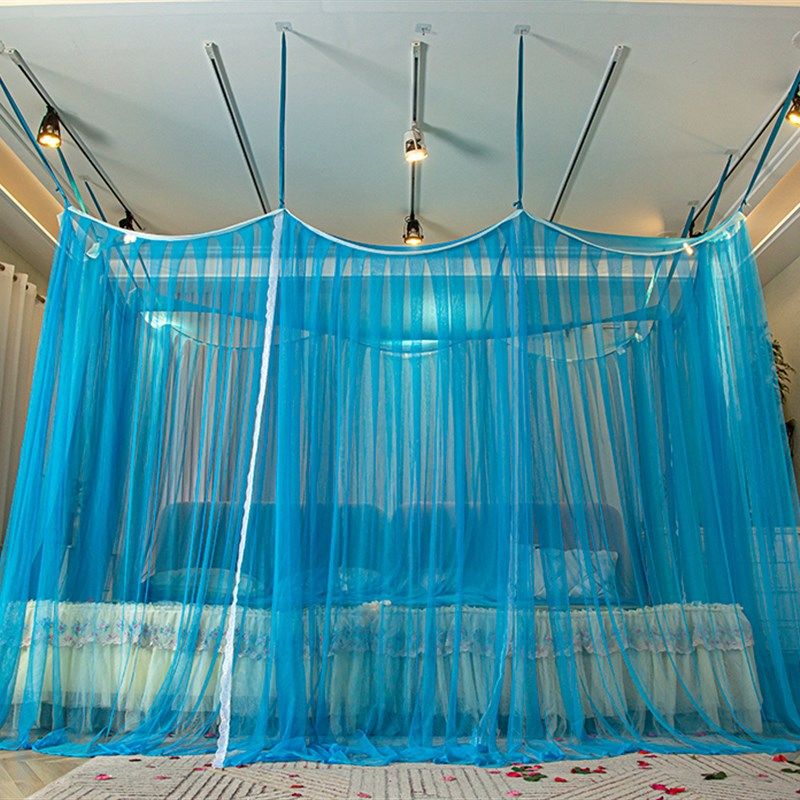 免支架拼接床蚊帐老式吊顶吸盘款大小床榻榻米免安装加大通用睡帐