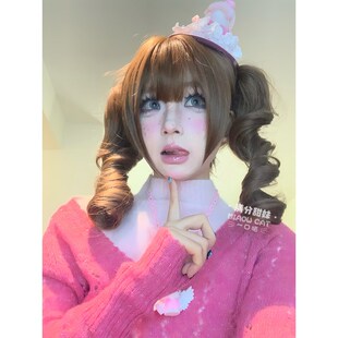 女日常网红短发自然全头 假发虎口夹lolita新款 一口喵 满分甜妹