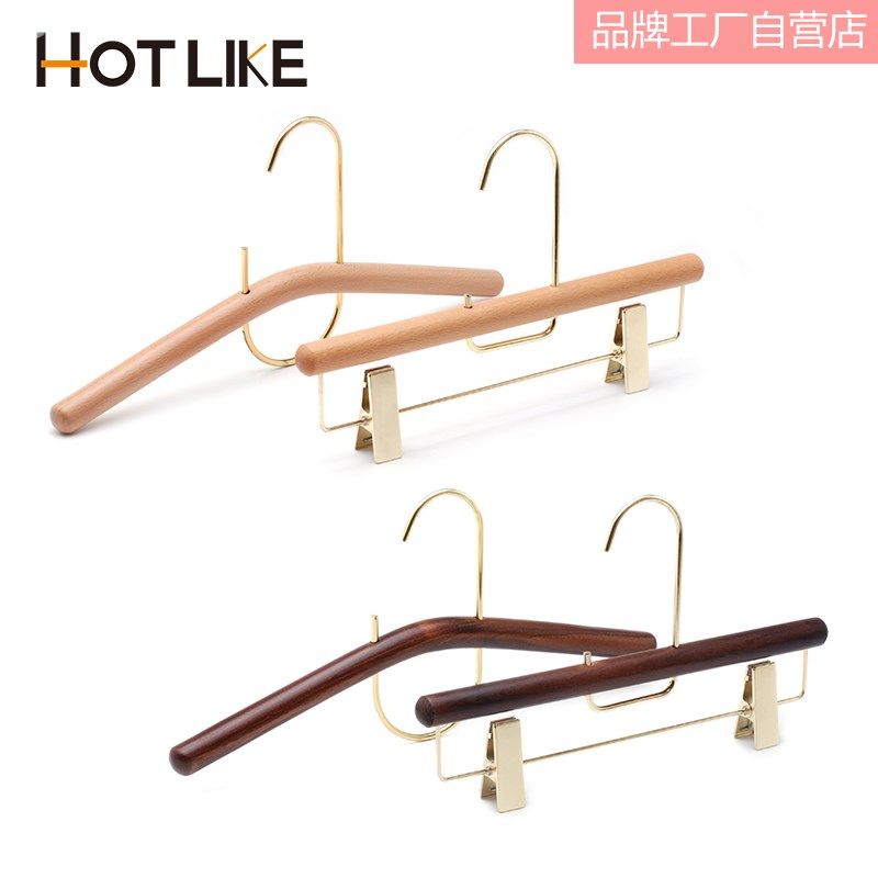 原木色成人实木衣架女装汉服衣挂民宿婚纱照相馆婚礼用酒店衣服架