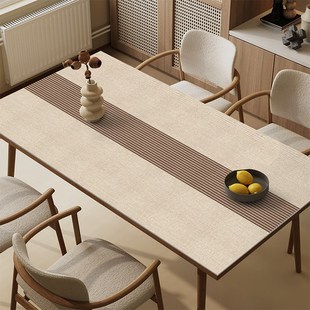 原木风桌布防水防油免洗防烫隔热皮革餐桌垫茶几台盖布桌面保护垫