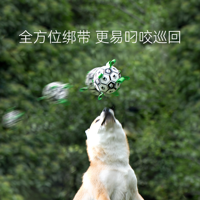 狗狗玩具球耐咬磨牙边牧足球柯基训狗球宠物用品自嗨解闷神器