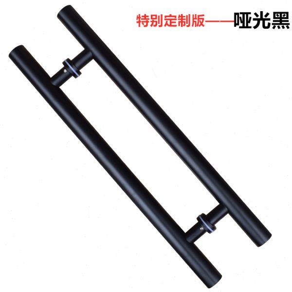 青尚黑色不锈钢拉手玻璃门拉手把手移门拉手圆管有框无框木门对装
