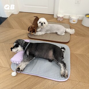 宠物狗狗猫夏季清凉草席藤席降温凉席垫子避暑窝垫透气带枕边狗窝