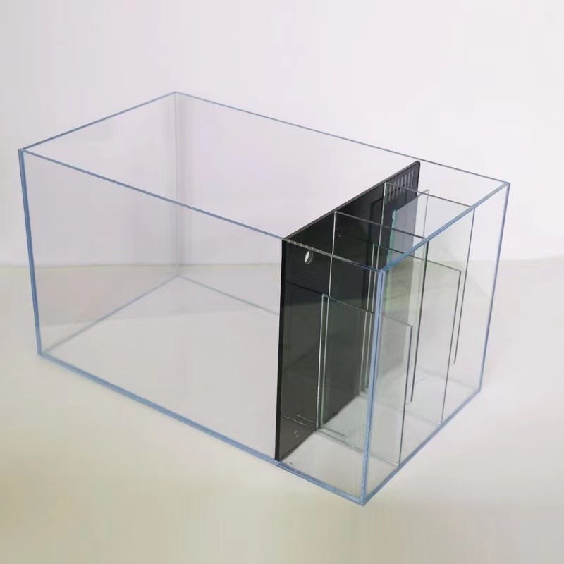 定制侧滤鱼缸客厅超白玻璃生态溪流原生鞋柜客厅玄关大型锦鲤地缸