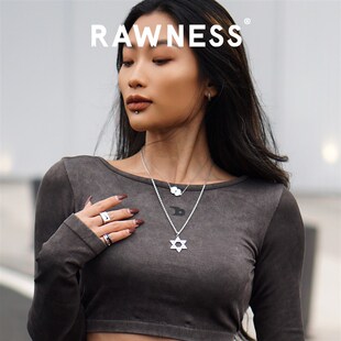 RAWNESS 大卫之星项链男生健身胸链 防水毛衣链 送男友