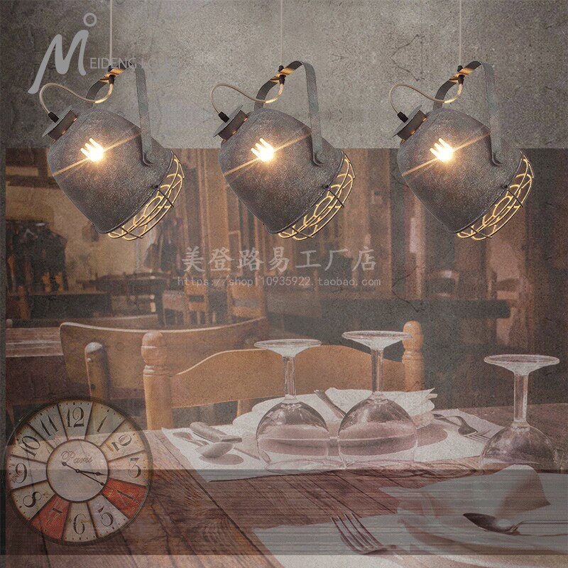 金属质感复古工业风吊灯创意个性咖啡厅灯罩酒吧饭店装饰灯具,家装灯饰光源,酒店/宴会厅/餐饮吊灯,淘宝优惠券,粉丝福利购,淘宝优惠卷