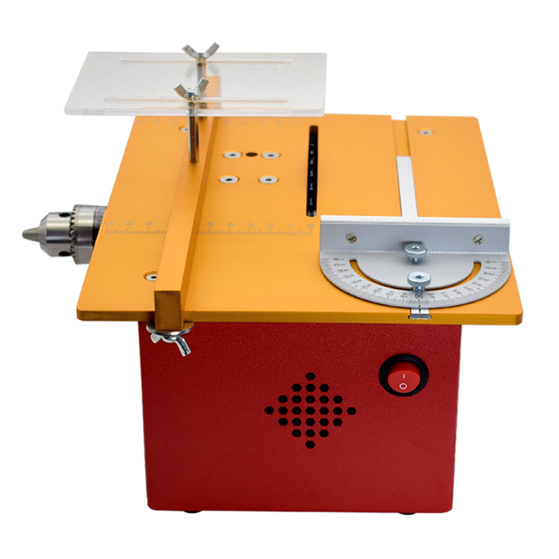 精悟微型多功能台锯diy小型电锯桌面切割机迷你槽木工推台锯