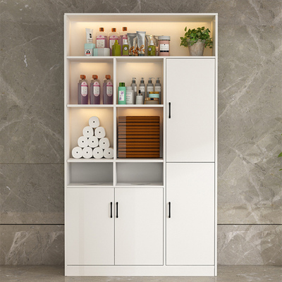 毛巾柜美发e店专用木柜子理发店收纳柜美容院储物柜发廊产品展示