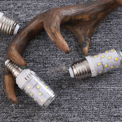 Led灯泡玉米灯e14e27大小螺口超亮家用节能蜡烛吊灯三色变光白光