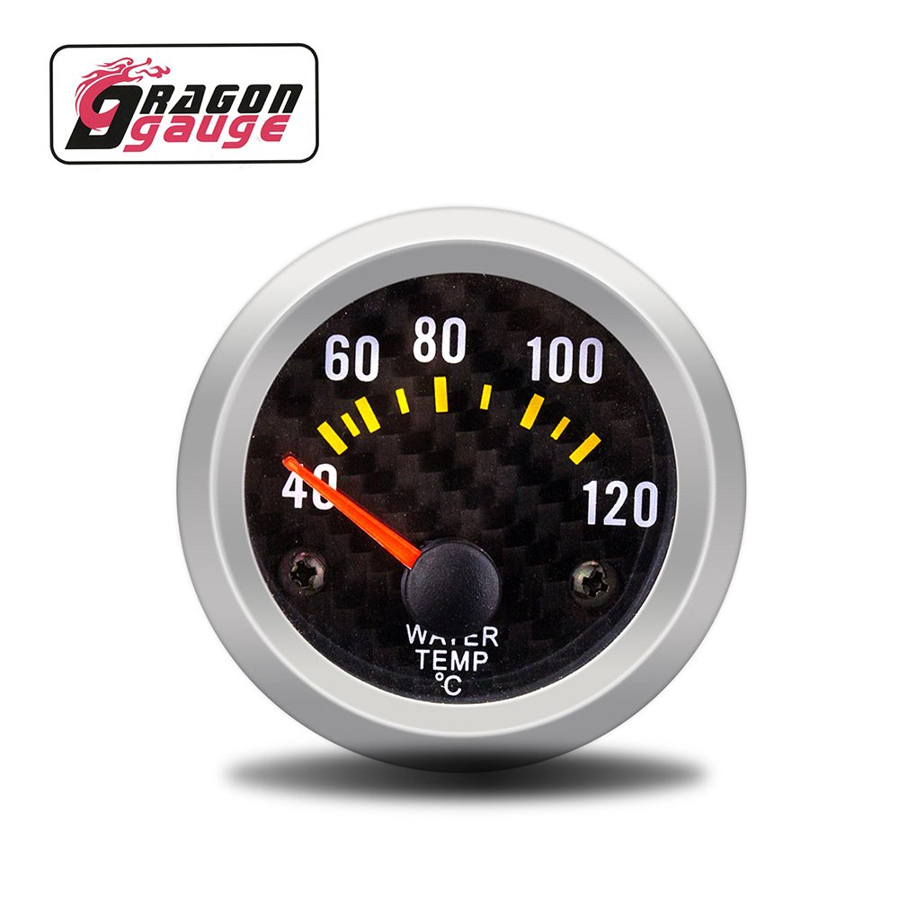 汽车改装仪表碳面水温表 改装油温表 12V赛车改装车通用