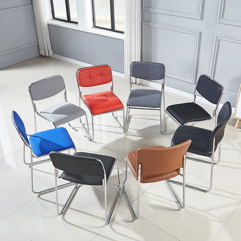 会议室皮质办公椅 会客椅子人体工学椅 公司职员椅培训椅子