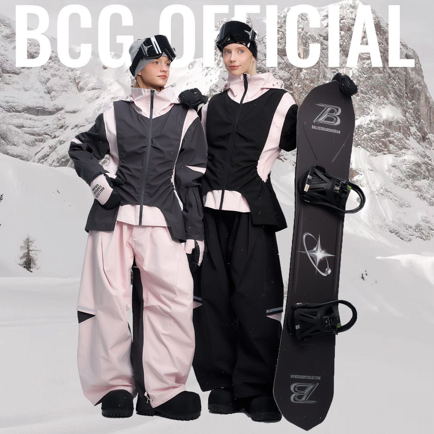 BCG新款机能芭蕾滑雪服衣裤套装女显瘦单双板专业防风防水耐磨