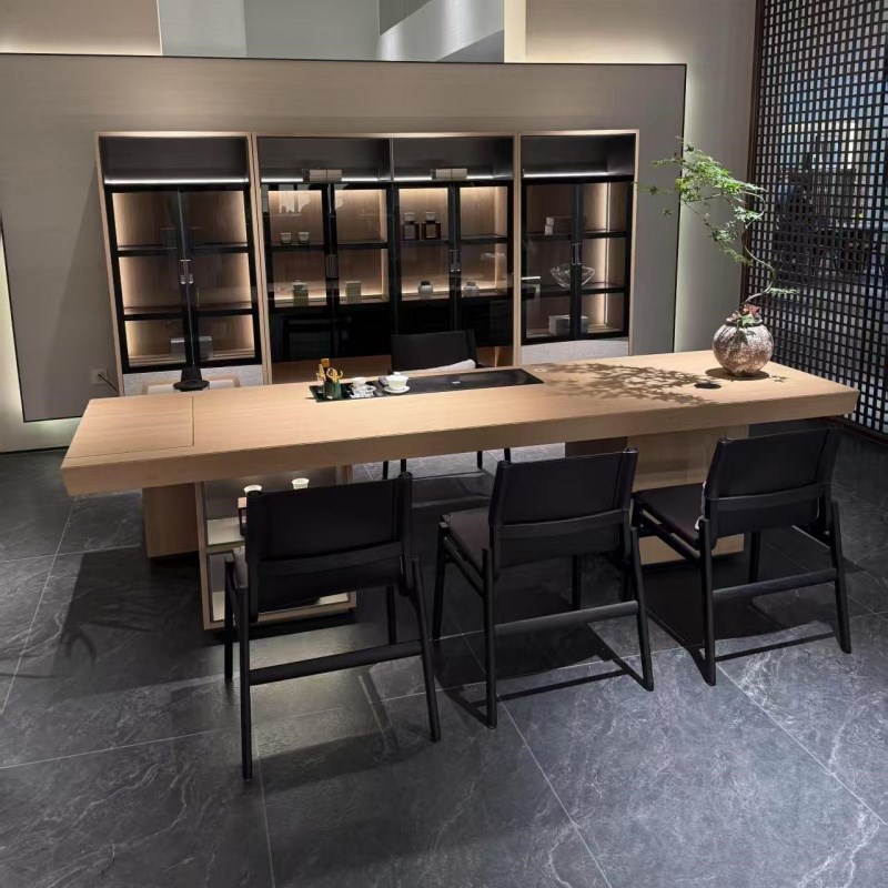 新中式白橡木实木茶桌椅组合现代简约禅意办公室客V厅家用功夫茶