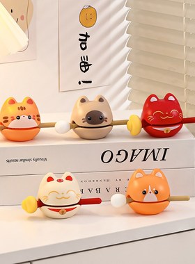 小木鱼上班情绪稳定神器敲解压办公室桌I面摆件工位装饰生日礼物