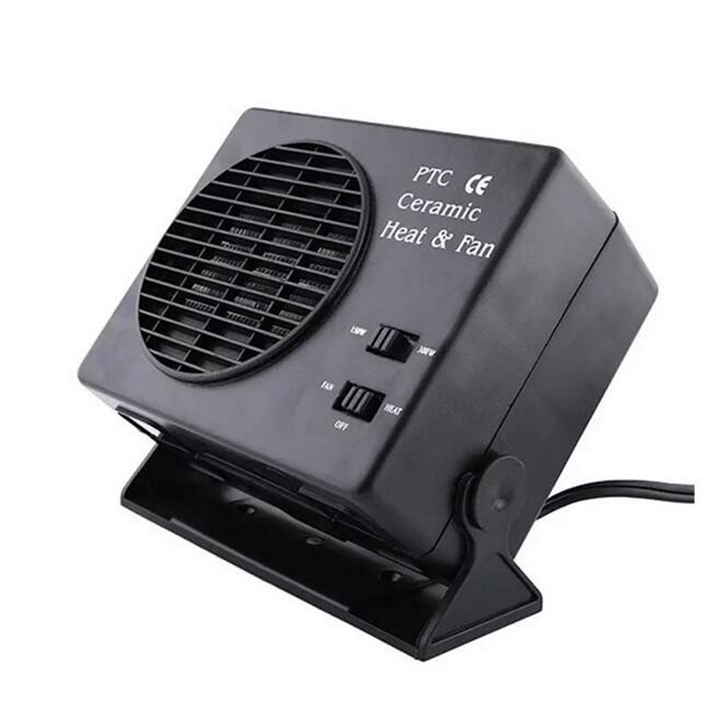 12V车用暖风机加热器150W/300W车载陶瓷冷暖风扇便携式车窗除霜器