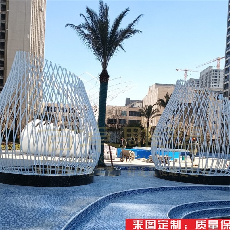 制作大型钢结构j雕塑廊架雕塑金属公园廊桥园林景观雕塑厂家