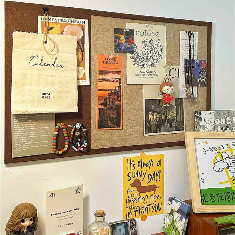 毛毡板墙贴照片墙免打孔创意相册卧E室入口客厅展示墙墙装饰不干