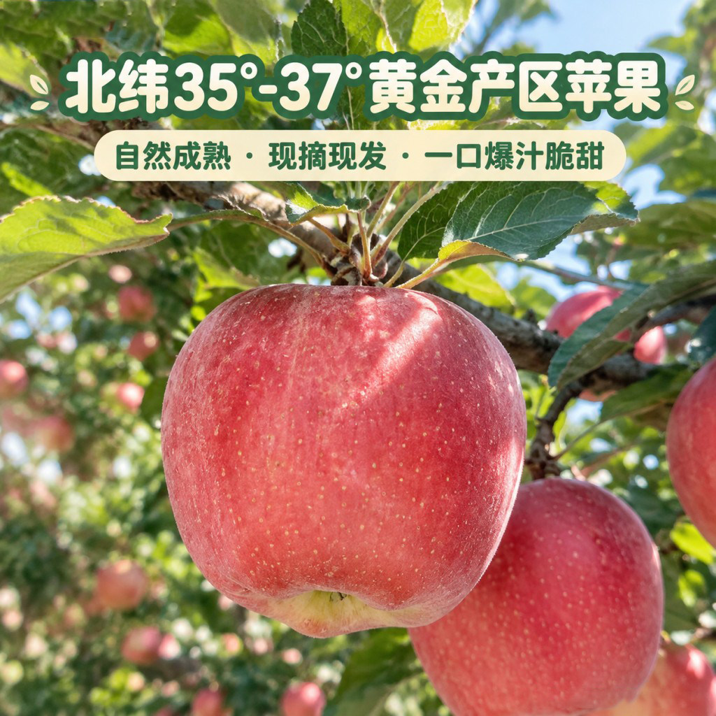 山东蒙阴红富士苹果头茬新果