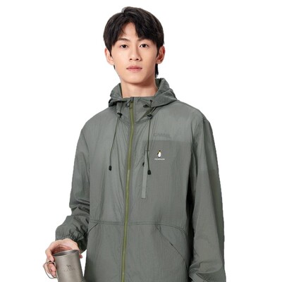 骆驼camel梭织防晒衣男2025新品宽松冰丝皮肤衣夏透气钓鱼服