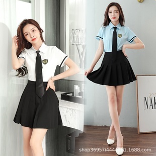 5501足浴足疗工作服摆裙空姐装女套装性感沐足技师服酒店前台服装