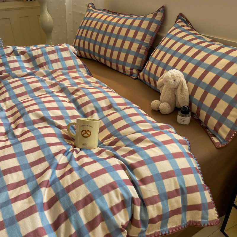 磨毛床上四件套纯棉全棉2025新款床单被套四季通用床笠被罩套件,床上用品,床品套件/四件套/多件套,淘宝优惠券,粉丝福利购,淘宝优惠卷