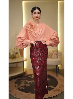 芈莱尤优——新款【怦然心动】蜜桃粉廓版衬衣C24-8272-2