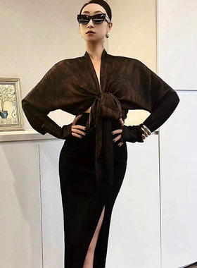 芈莱尤优—时尚优雅黑色包臀半裙H23-7102