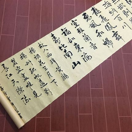 洒金长卷仿古色白色生宣 35 46 53 69cm20米书法手卷创作安徽宣纸